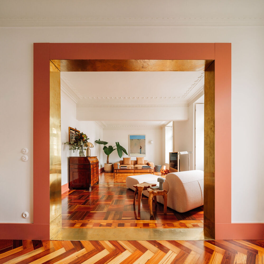 can ho Rodrigues Sampaio phong khach noi that san go