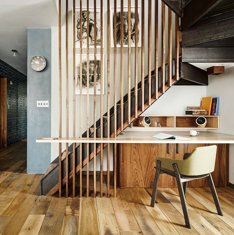 van phong cau thang noi that can ho duplex