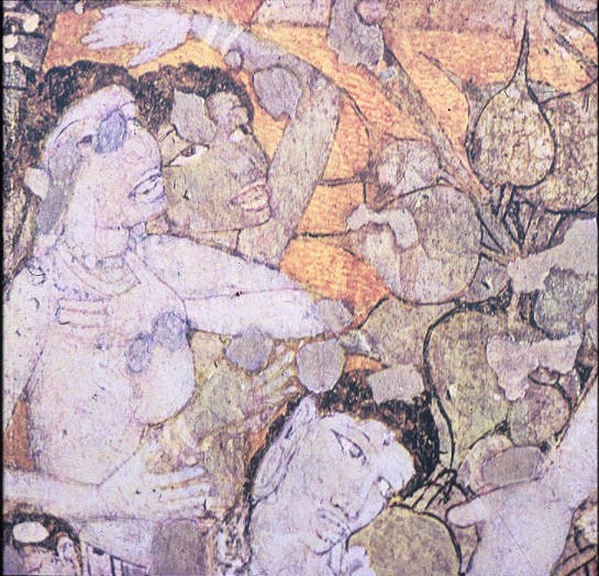 Sibi Jataka fresco India Frescoes tranh tuong An Do