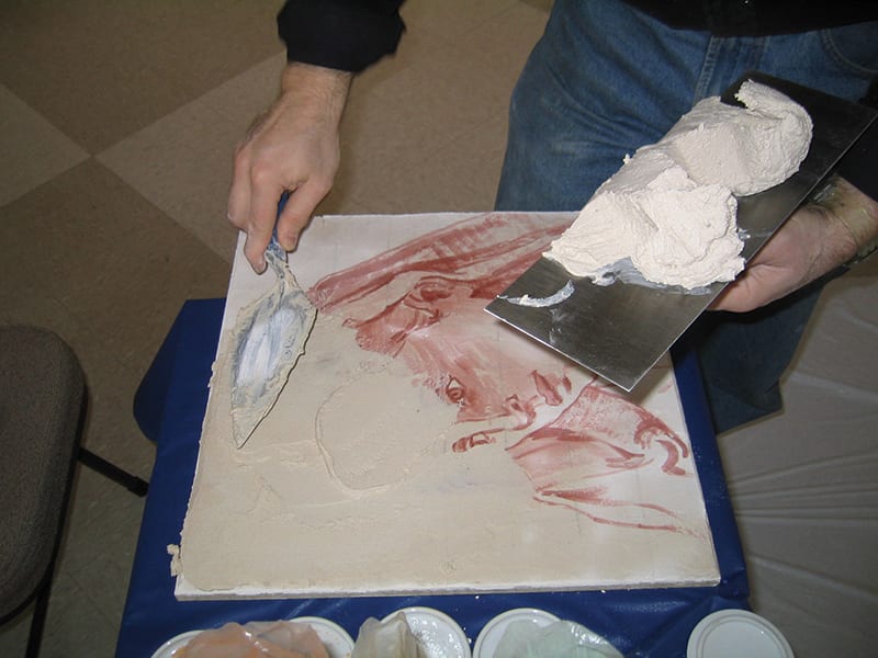 intonaco sinopia ky thuat tranh tuong Buon Fresco True Fresco