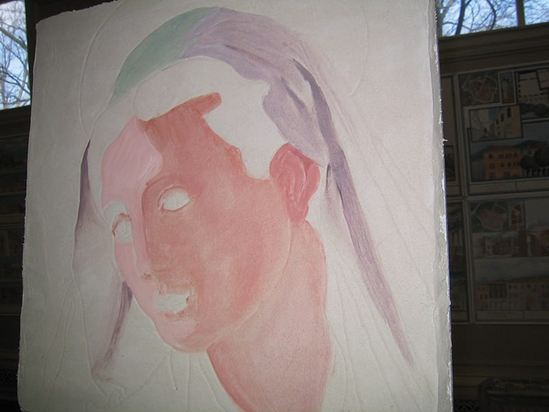 intonaco sinopia ky thuat tranh tuong Buon Fresco True Fresco