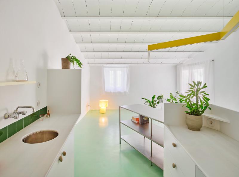 khu vuc bep Relámpago H3O Architects