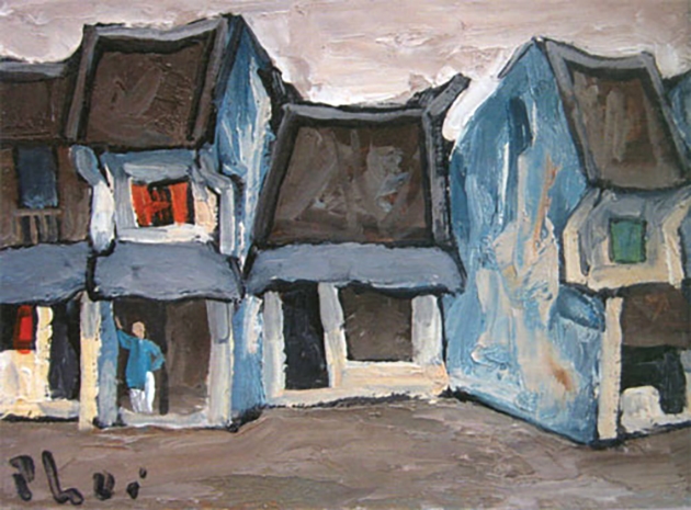 oil painting Pho Ma May Bui Van Phai