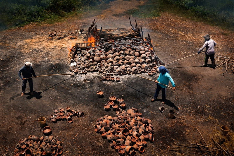 gom Bau Truc van hoa champa