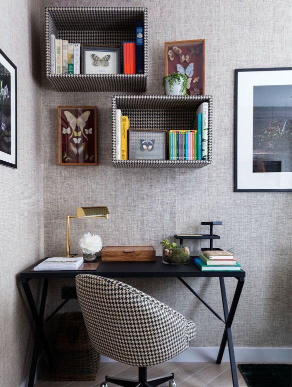 ke sach bookshelf meo trang tri