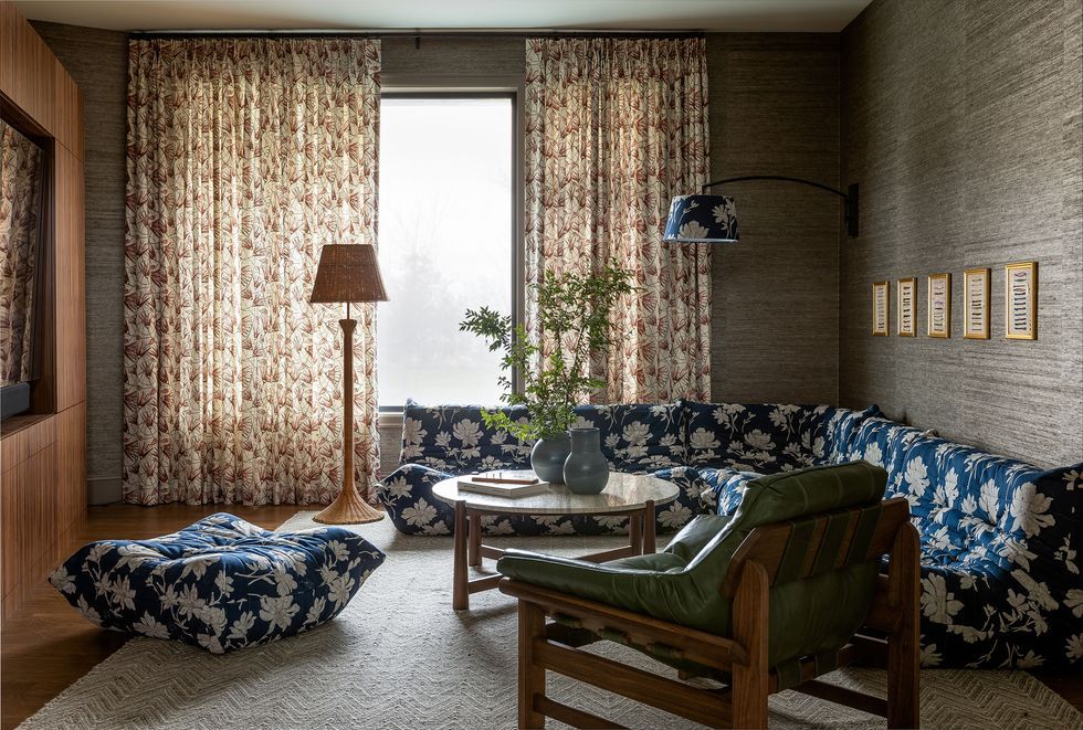 rem cua phong khach hoa tiet noi that