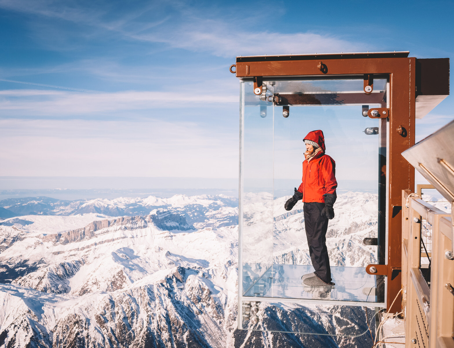 ky quan cau kinh Aiguille du Midi Step Into the Void nui Mont-Blanc phap
