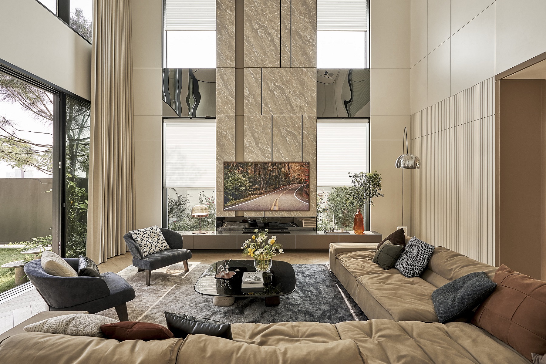phong khach biet thu infinity villa mirai house studio