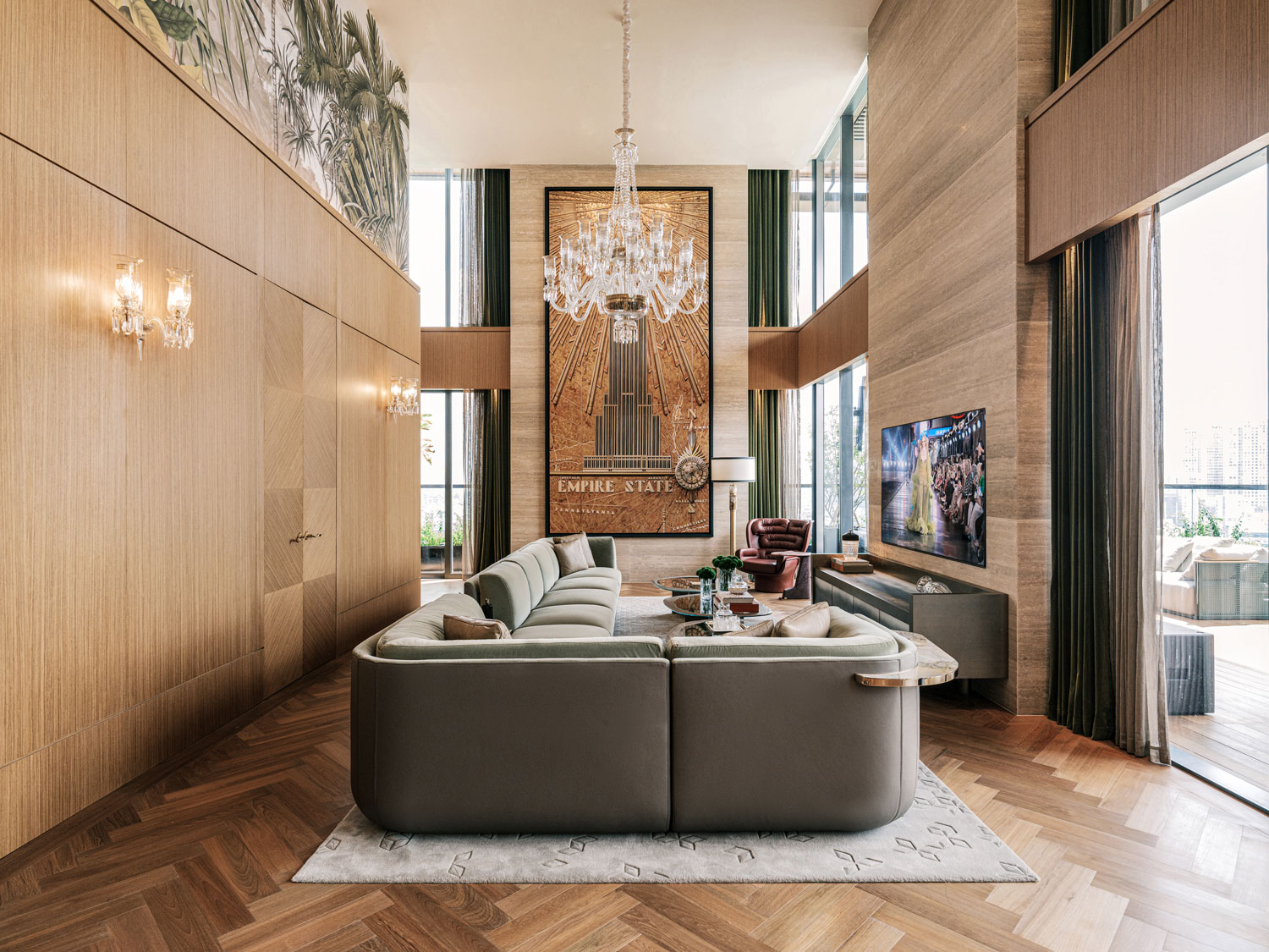Biet thu tang cao Thai Cong phong khach penthouse