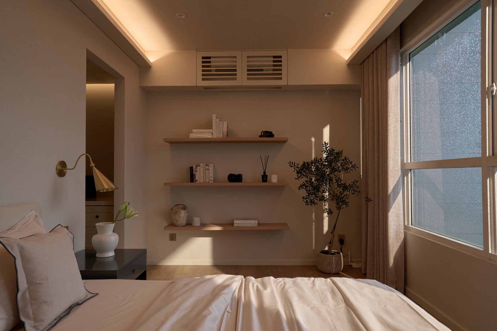 phong ngu noi that moc mac trung tinh vietline interior design