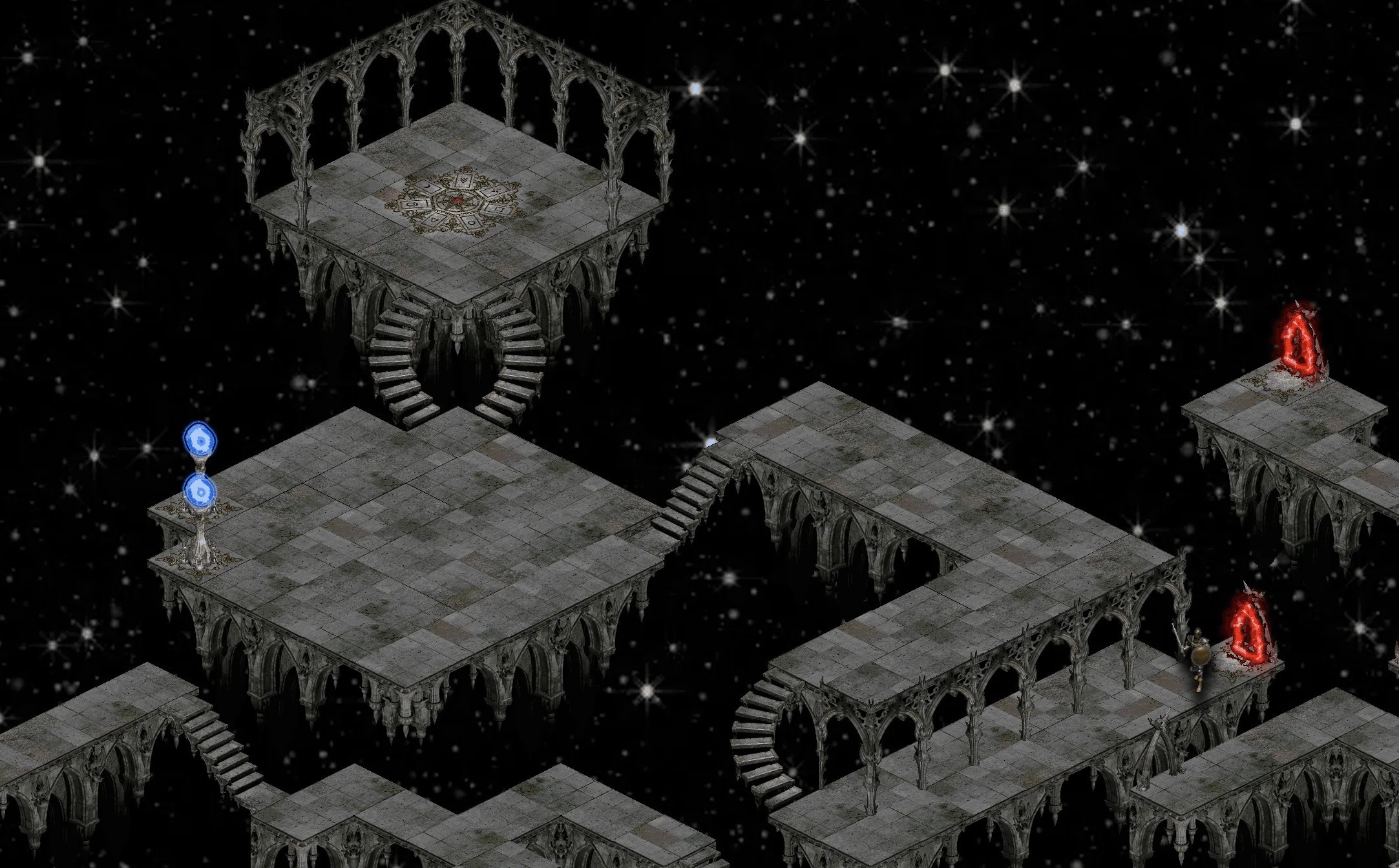 diablo 2 Lord of Destruction Arcane Sanctuary waterfall another world 2 escher