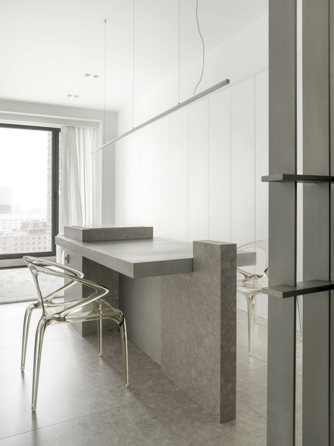 phong cach trang tri noi that minimalism White Cassette Maxim Kashin Architects Moscow