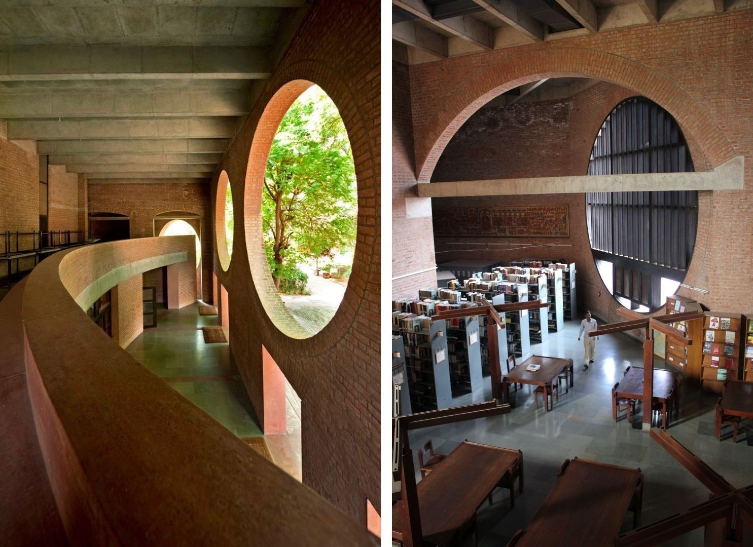 modern architecture Louis Kahn hoc vien Ahmedabad