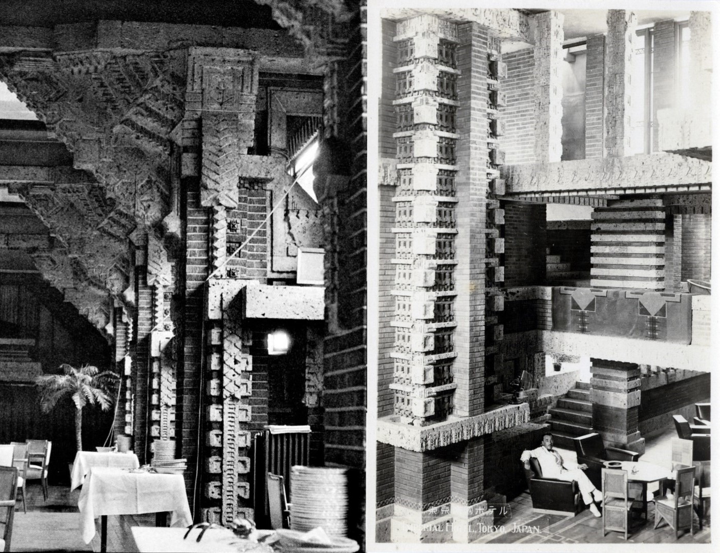 modern architecture Frank Lloyd Wright khach san hoang gia Tokyo