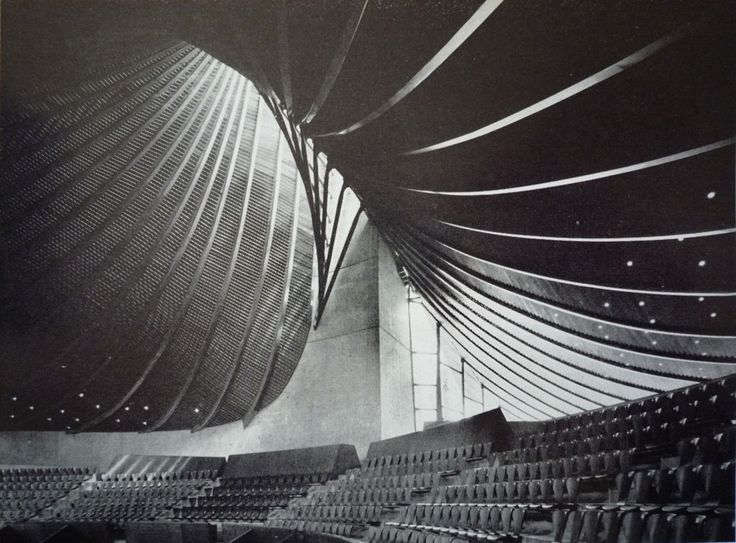 modern architecture Kenzo Tange nha thi dau Yoyogi tokyo