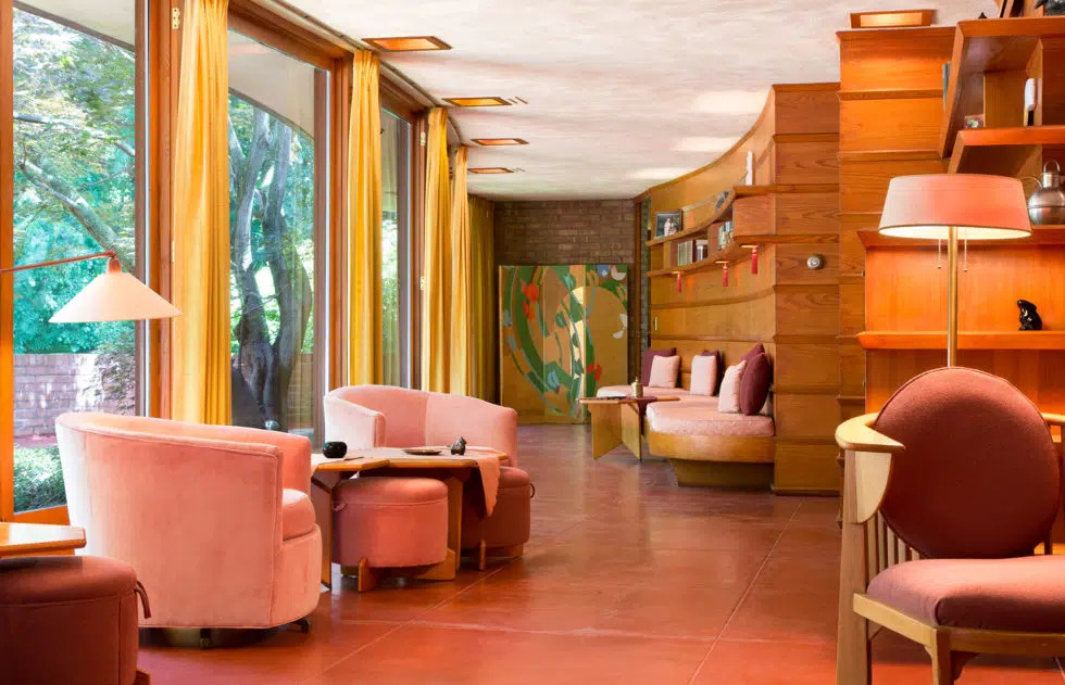 laurent house nha usonian kien truc su phong khach noi that