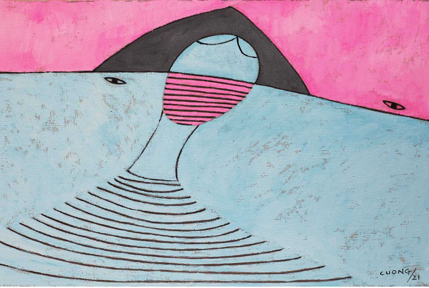 tranh kieu hoa si le thiet cuong hoi hoa viet nam