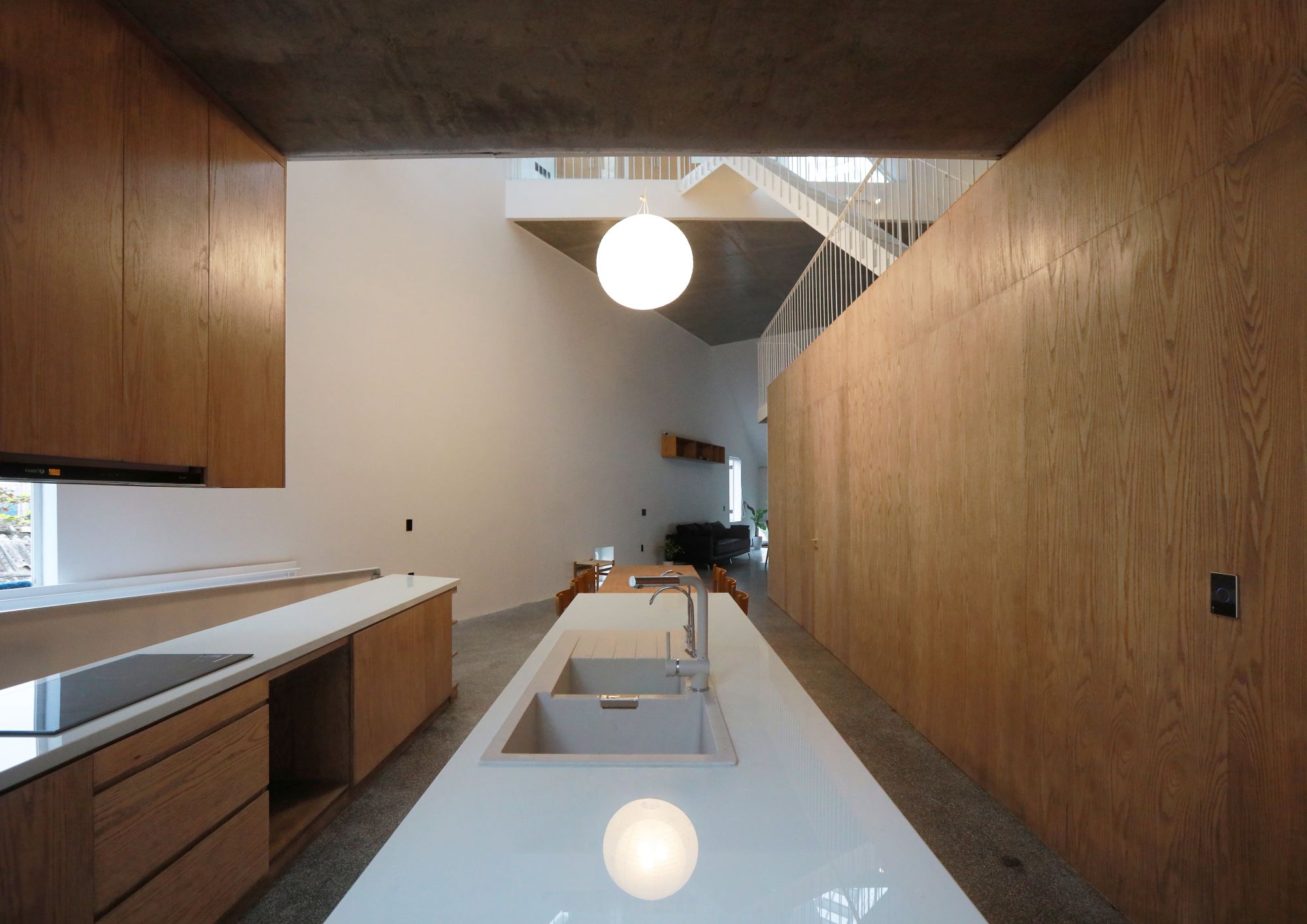 nha pho nam house bep phong khach noi that hbd atelier