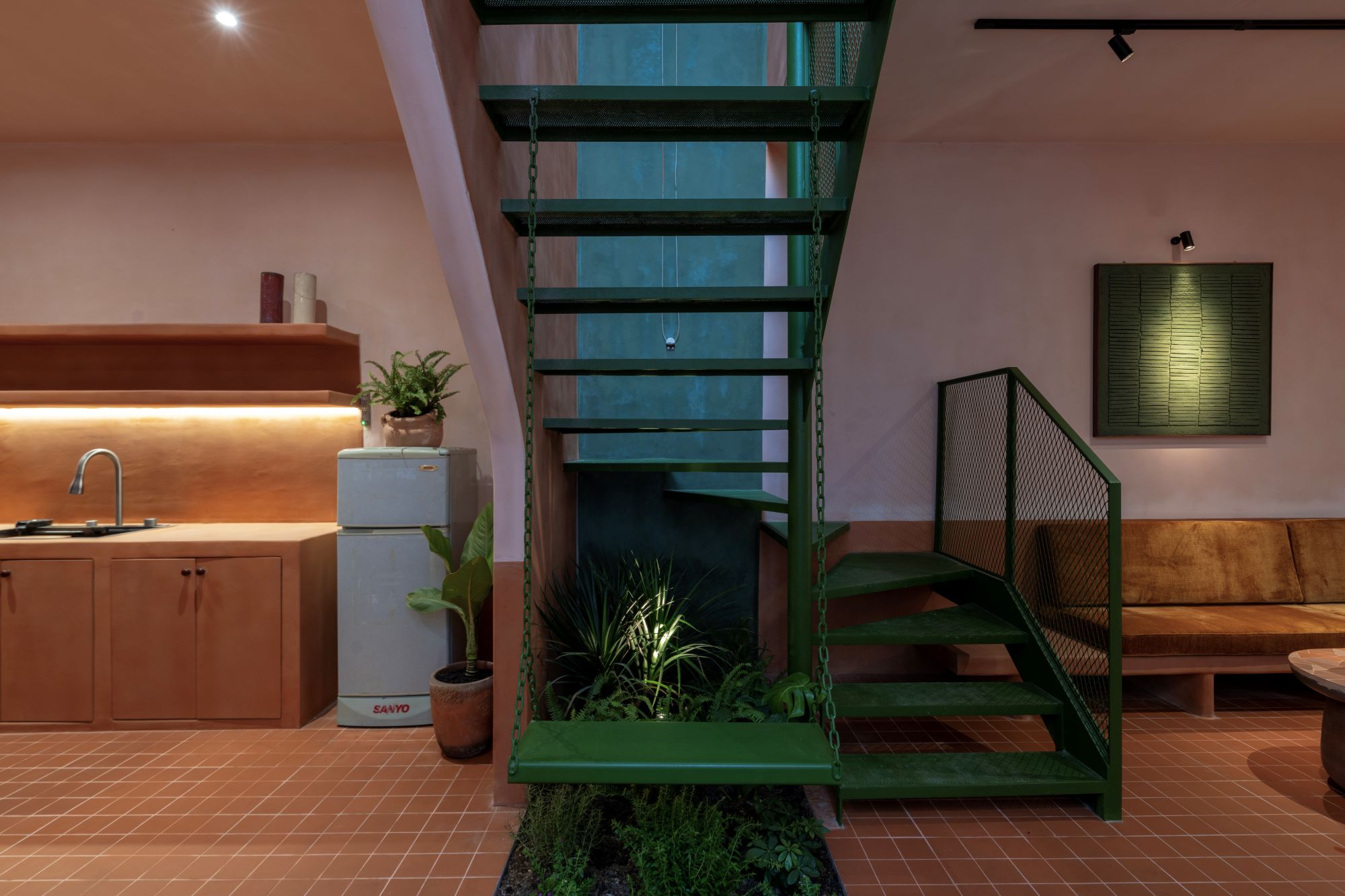 cau thang cai tao phong khach nha bep binh duong gom cai tao naqi partners