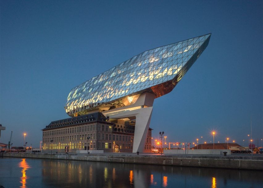 trung tu cong trinh kien truc Antwerp Port House Zaha Hadid
