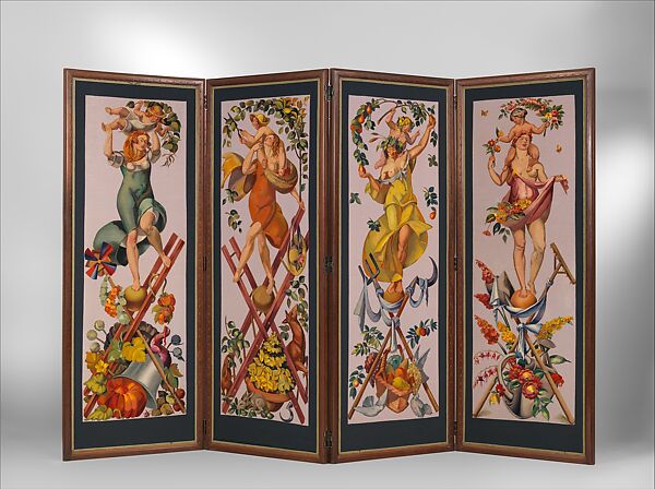 lich su binh phong folding screen history paravent
