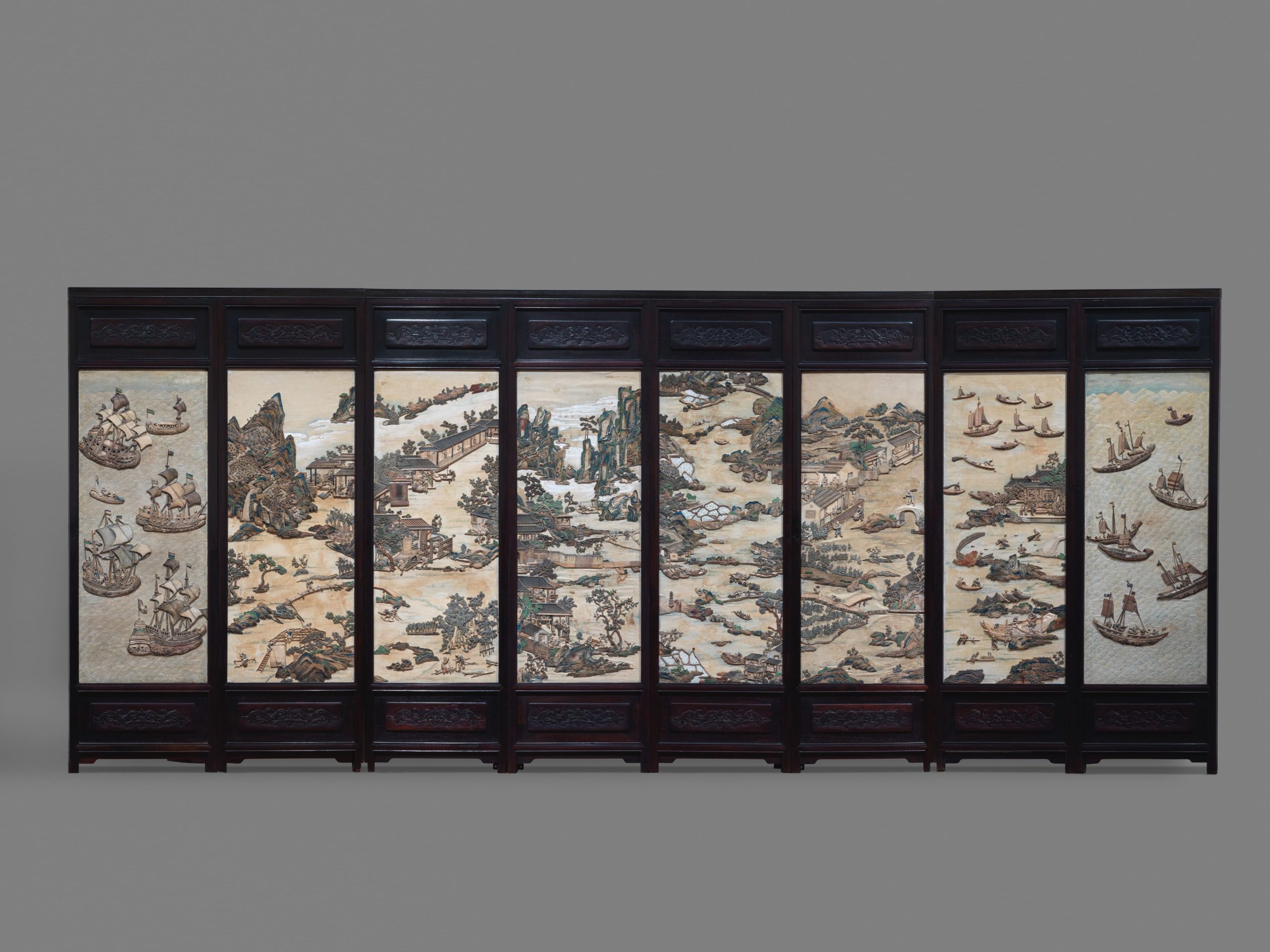 lich su binh phong folding screen history paravent