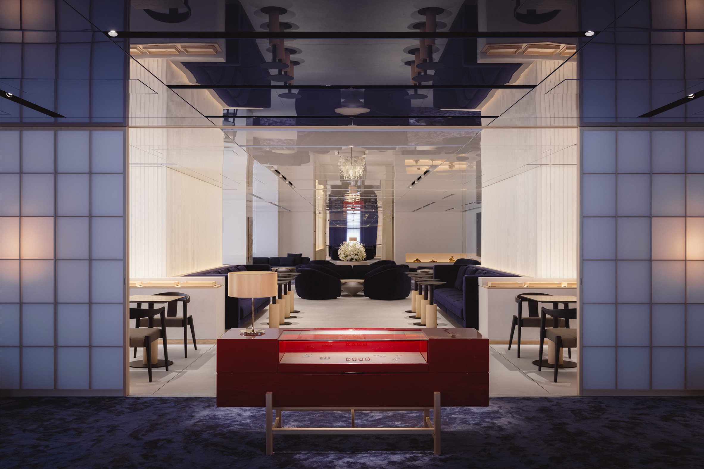 phong cho ginza lounge edo noi that nhat ban duong dai cua truot shoji