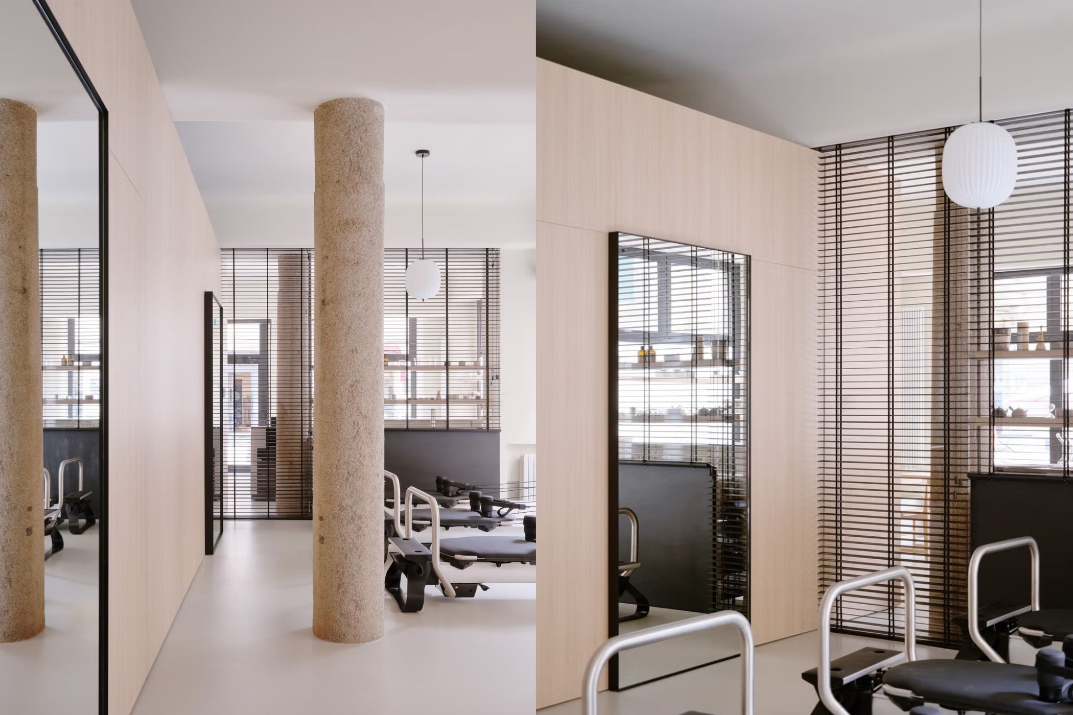 noi milan phong tap pilates kien truc noi that toi gian