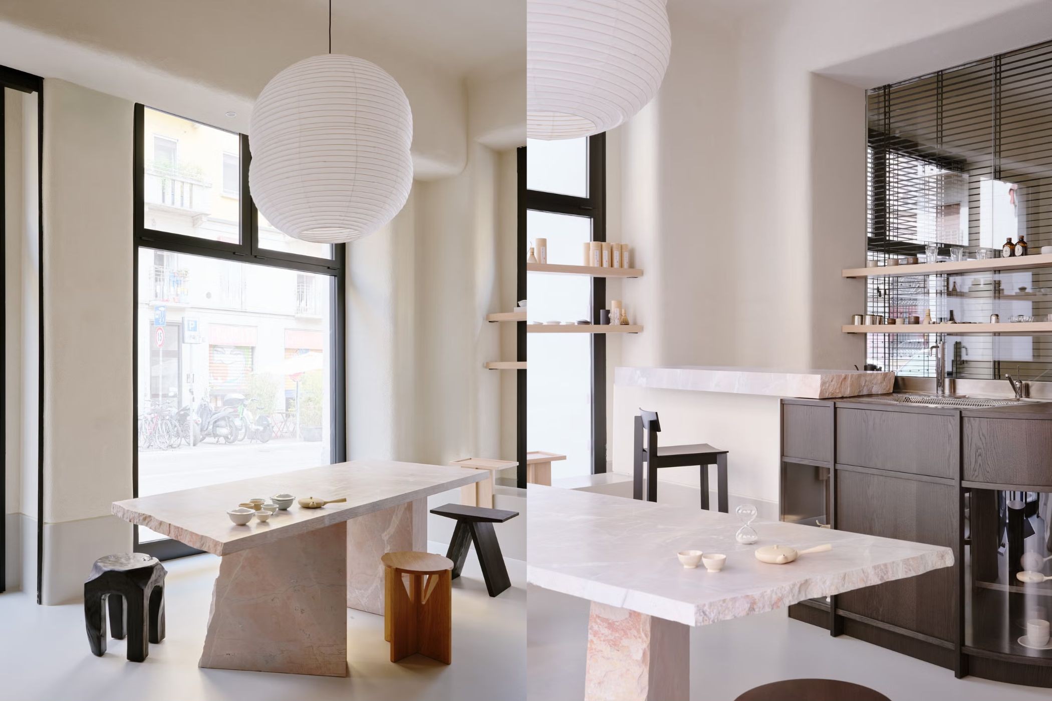 noi milan kien truc noi that toi gian quan tra cafe