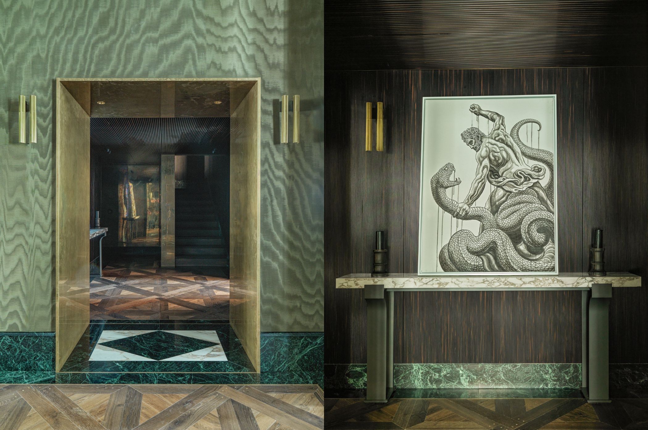 can ho milan pietro ruffini moncler hanh lang san go parquet