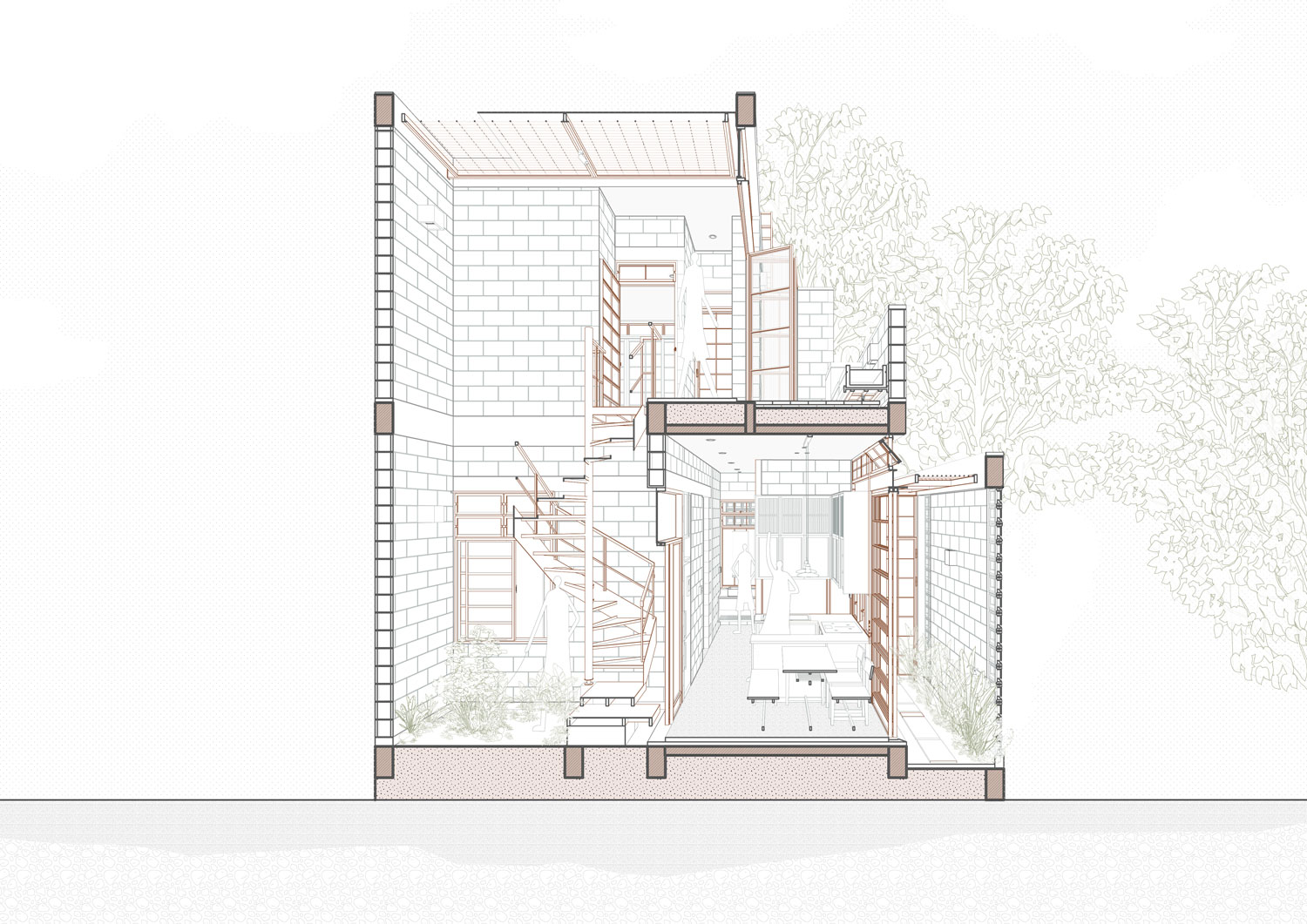 Nha Sen mo hinh kien truc khong gian song tru an thich nghi