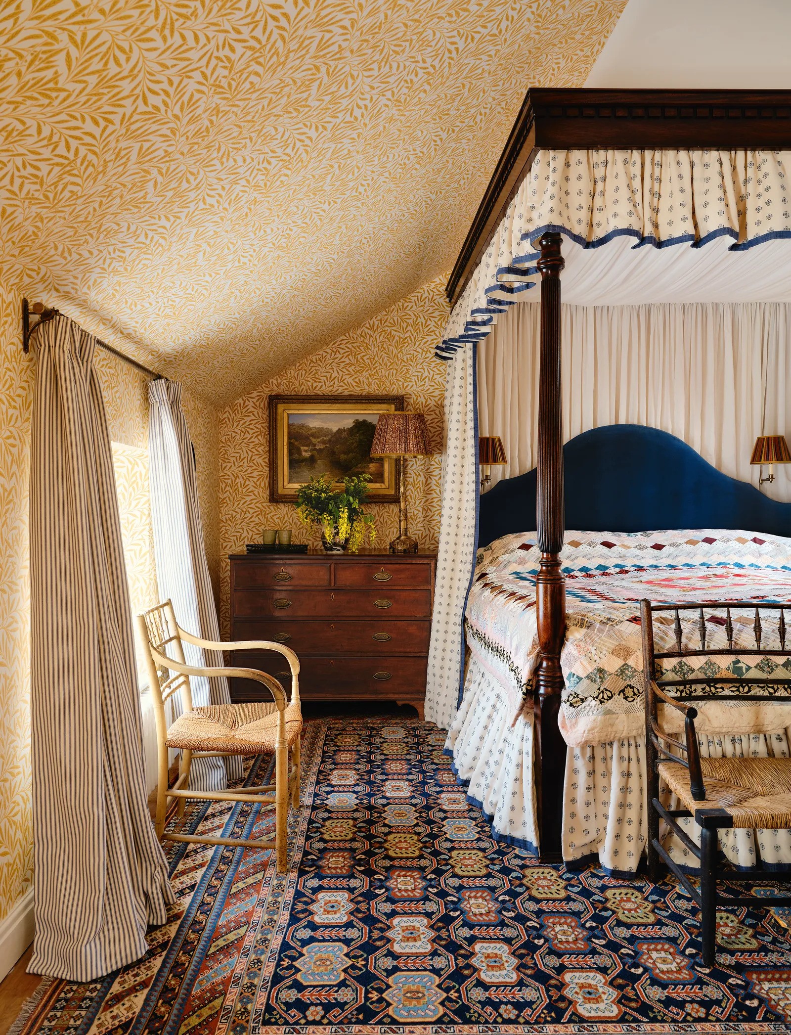 thiet ke noi that phong ngu ga giuong patchwork quilting