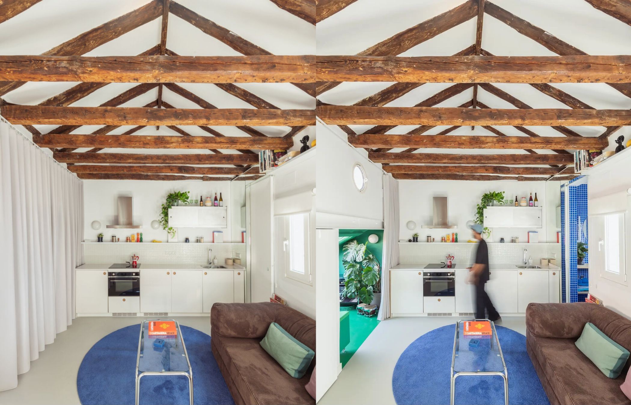 can ho ap mai madrid noi that phong khach Midori Arquitectura