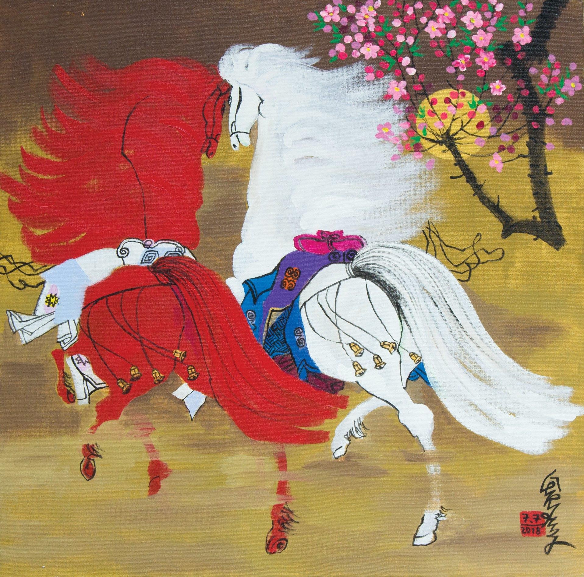 tranh ngua phong thuy ma dao thanh cong