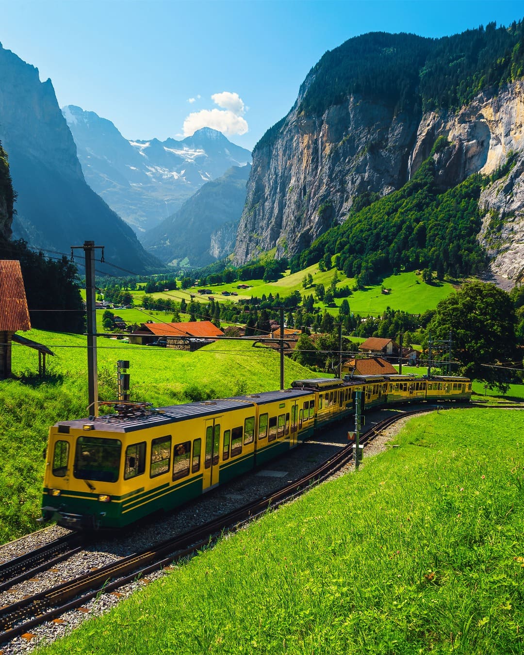 Alps Bernese thung lung Lauterbrunnen Bernese Oberland Switzerland Swiss
