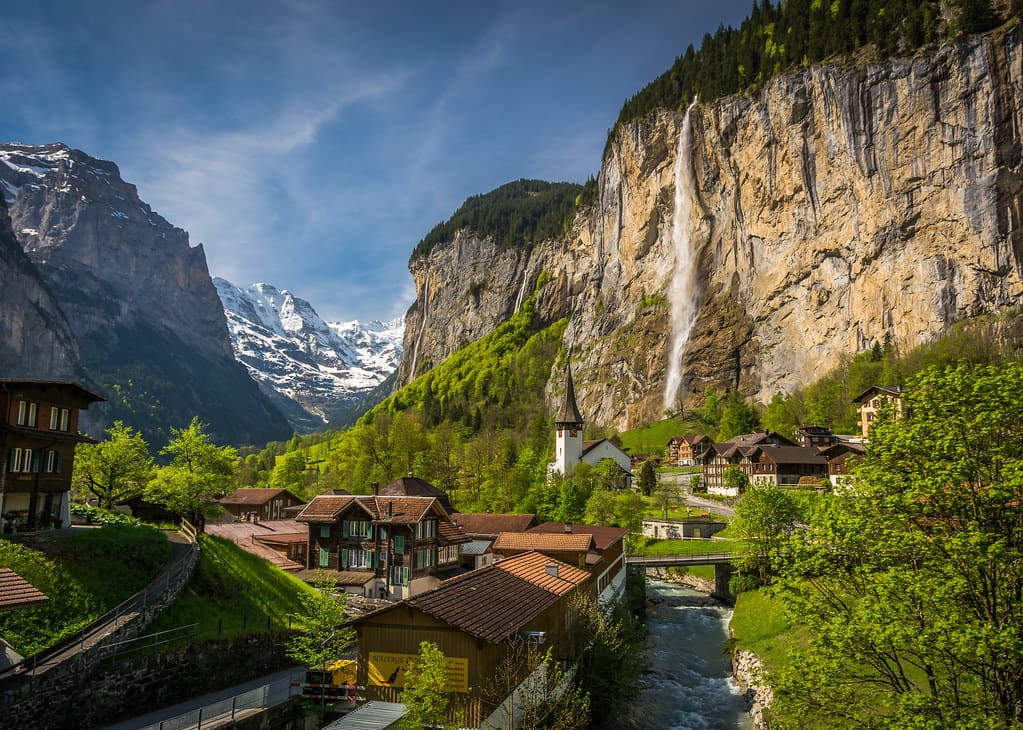 Alps Bernese Lauterbrunnen Valley Bernese Oberland Switzerland Swiss