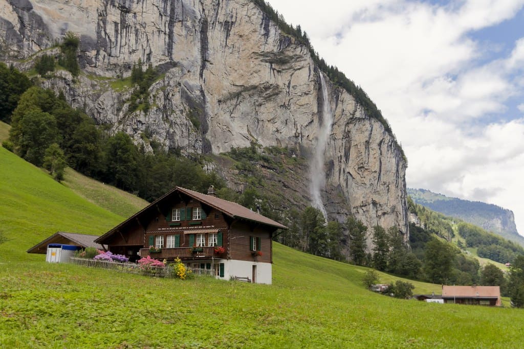 Alps Bernese thung lung Lauterbrunnen Bernese Oberland Switzerland Swiss