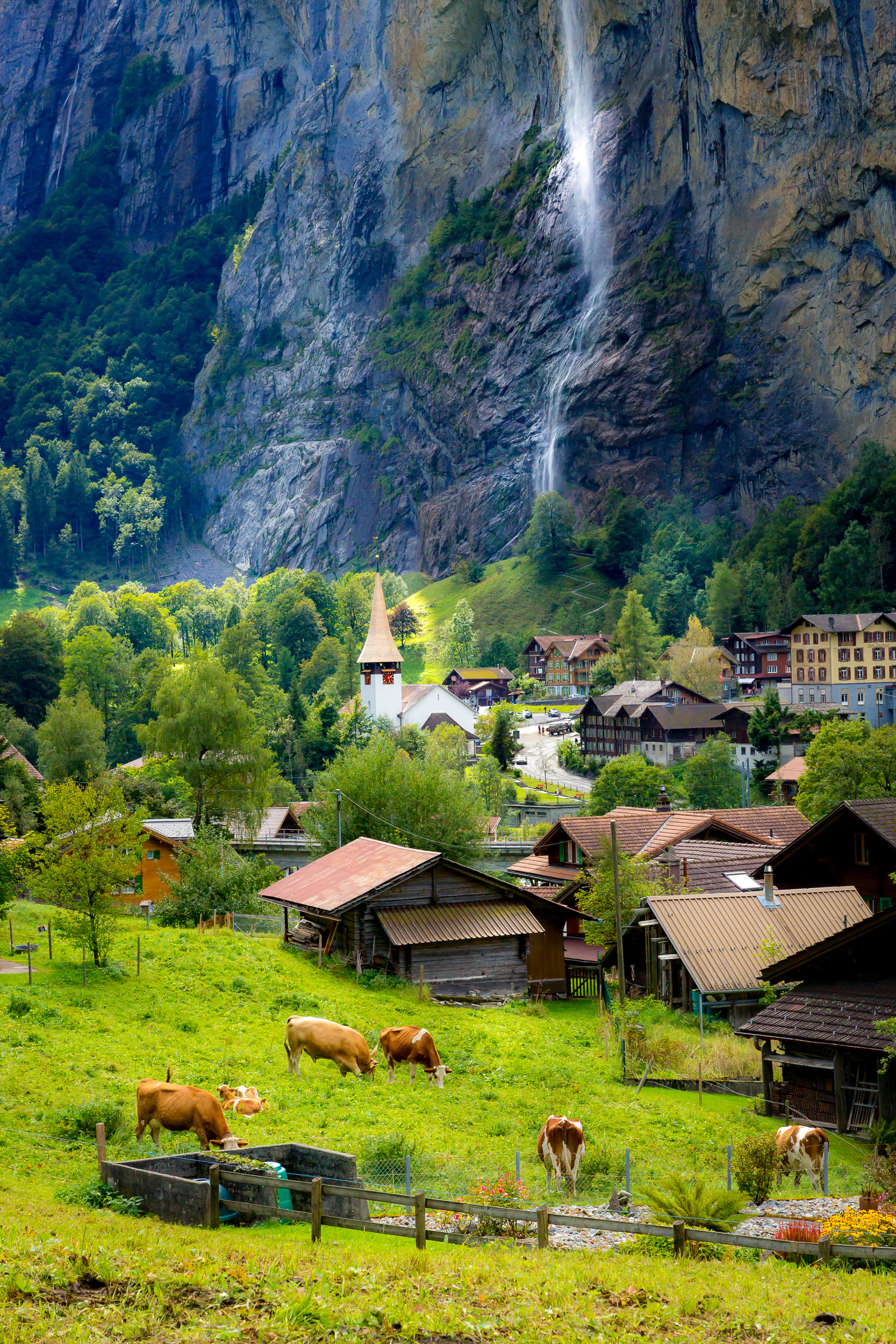 Alps Bernese Lauterbrunnen Valley Bernese Oberland Switzerland Swiss