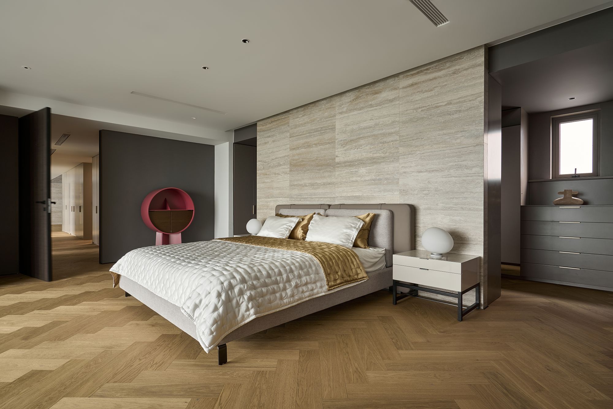 phong ngu noi that penthouse khai son duo idee architects