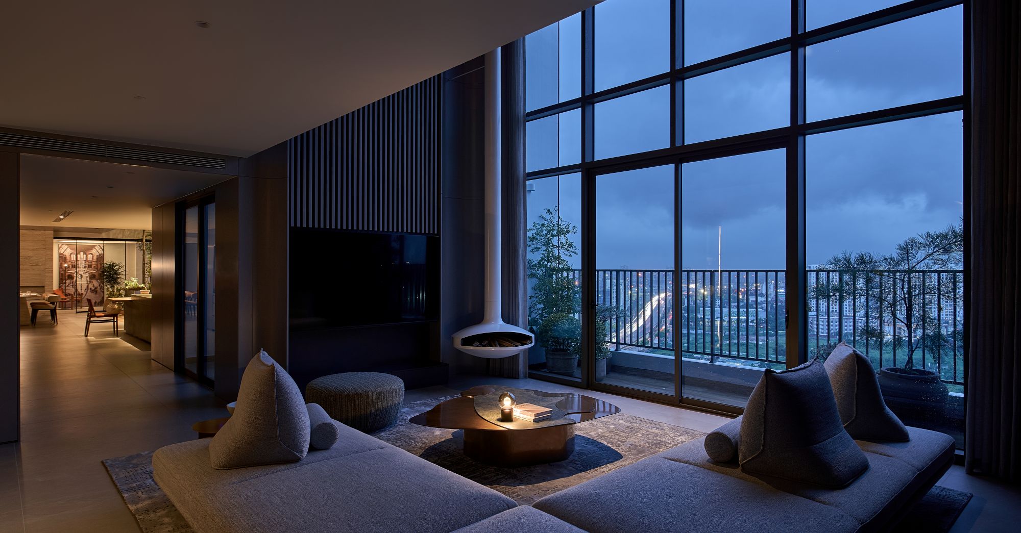 phong khach penthouse khai son duo idee architects
