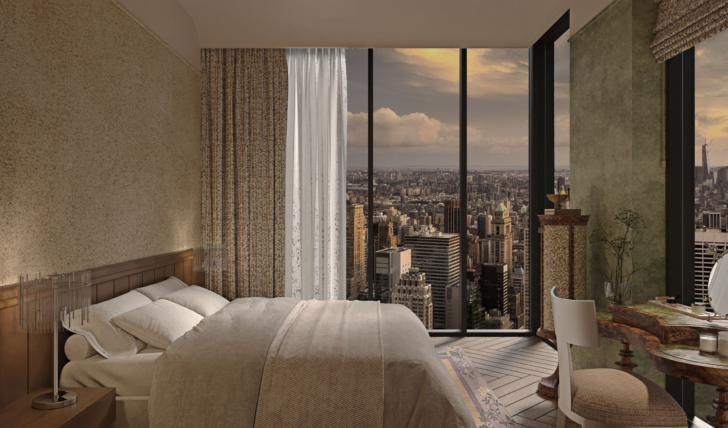 ohhi studio can ho noi that phong phong ngu san go