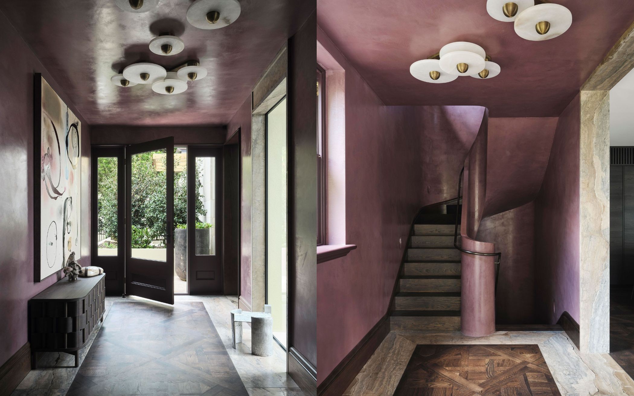 hanh lang cau thang kilmory house phong khach noi that san vuon