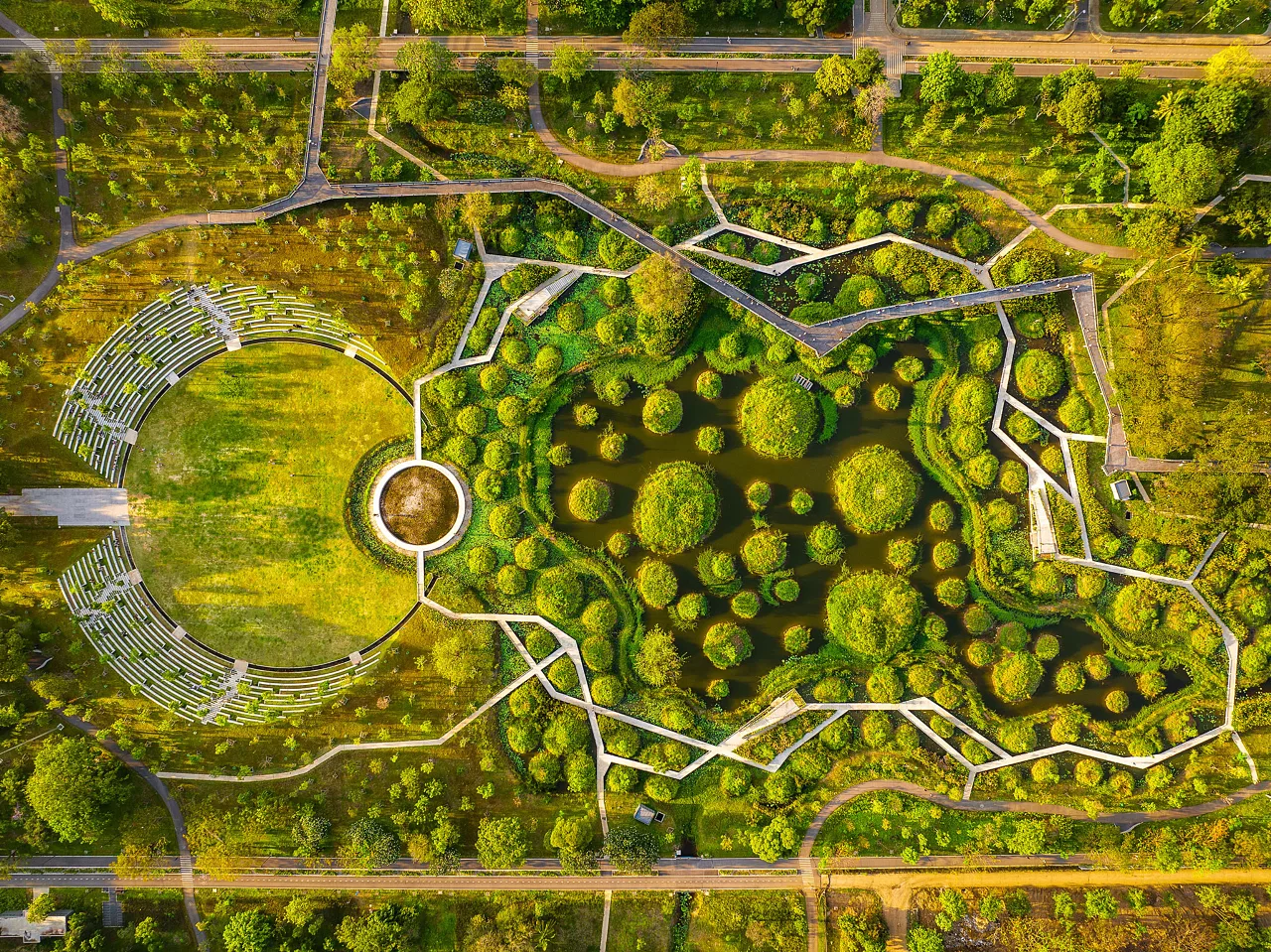 thanh pho bot bien sponge city Kongjian Yu Benjakitti Turenscape Arsomsilp Community and Environmental Architect Lujiatan MUDA-Architects Sengkang Floating Wetland Yanweizhou Qunli Park Benthemplein Watersquare